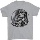 A Chilled Frog Playing the Guitar Guitarist Mens T-Shirt 100% Cotton Sports Grey