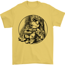 A Chilled Frog Playing the Guitar Guitarist Mens T-Shirt 100% Cotton Yellow