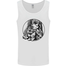 A Chilled Frog Playing the Guitar Guitarist Mens Vest Tank Top White