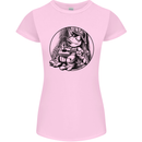 A Chilled Frog Playing the Guitar Guitarist Womens Petite Cut T-Shirt Light Pink