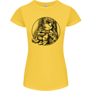 A Chilled Frog Playing the Guitar Guitarist Womens Petite Cut T-Shirt Yellow