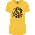 A Chilled Frog Playing the Guitar Guitarist Womens Wider Cut T-Shirt Yellow