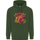 A Chinese Dragon Childrens Kids Hoodie Forest Green