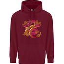 A Chinese Dragon Childrens Kids Hoodie Maroon