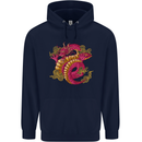 A Chinese Dragon Childrens Kids Hoodie Navy Blue