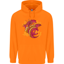 A Chinese Dragon Childrens Kids Hoodie Orange