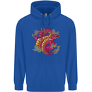 A Chinese Dragon Childrens Kids Hoodie Royal Blue
