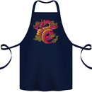 A Chinese Dragon Cotton Apron 100% Organic Navy Blue