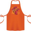 A Chinese Dragon Cotton Apron 100% Organic Orange