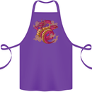 A Chinese Dragon Cotton Apron 100% Organic Purple