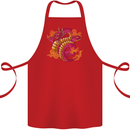 A Chinese Dragon Cotton Apron 100% Organic Red