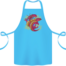 A Chinese Dragon Cotton Apron 100% Organic Turquoise