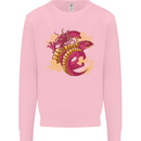 A Chinese Dragon Kids Sweatshirt Jumper Light Pink