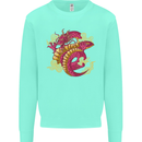 A Chinese Dragon Kids Sweatshirt Jumper Peppermint