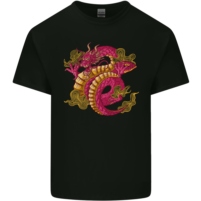 A Chinese Dragon Kids T-Shirt Childrens Black