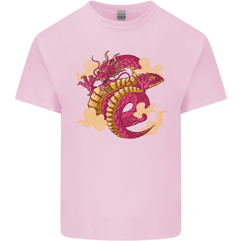 A Chinese Dragon Kids T-Shirt Childrens Light Pink