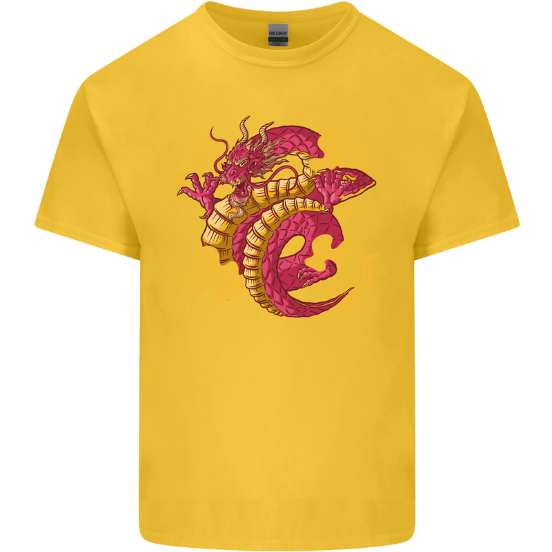 A Chinese Dragon Kids T-Shirt Childrens Yellow