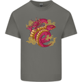 A Chinese Dragon Mens Cotton T-Shirt Tee Top Charcoal