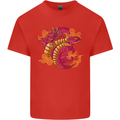 A Chinese Dragon Mens Cotton T-Shirt Tee Top Red