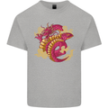 A Chinese Dragon Mens Cotton T-Shirt Tee Top Sports Grey