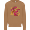A Chinese Dragon Mens Sweatshirt Jumper Caramel Latte