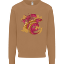 A Chinese Dragon Mens Sweatshirt Jumper Caramel Latte