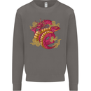 A Chinese Dragon Mens Sweatshirt Jumper Charcoal