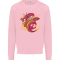 A Chinese Dragon Mens Sweatshirt Jumper Light Pink