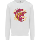 A Chinese Dragon Mens Sweatshirt Jumper White