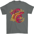 A Chinese Dragon Mens T-Shirt Cotton Gildan Charcoal