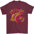 A Chinese Dragon Mens T-Shirt Cotton Gildan Maroon