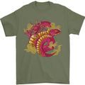 A Chinese Dragon Mens T-Shirt Cotton Gildan Military Green