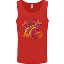 A Chinese Dragon Mens Vest Tank Top Red