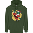 A Christmas Frog Dressed as Santa Claus Childrens Kids Hoodie Forest Green