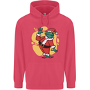 A Christmas Frog Dressed as Santa Claus Childrens Kids Hoodie Heliconia