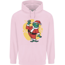 A Christmas Frog Dressed as Santa Claus Childrens Kids Hoodie Light Pink