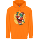 A Christmas Frog Dressed as Santa Claus Childrens Kids Hoodie Orange