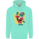 A Christmas Frog Dressed as Santa Claus Childrens Kids Hoodie Peppermint