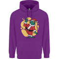 A Christmas Frog Dressed as Santa Claus Childrens Kids Hoodie Purple