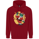 A Christmas Frog Dressed as Santa Claus Childrens Kids Hoodie Red
