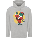 A Christmas Frog Dressed as Santa Claus Childrens Kids Hoodie Sports Grey