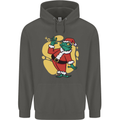 A Christmas Frog Dressed as Santa Claus Childrens Kids Hoodie Storm Grey