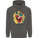 A Christmas Frog Dressed as Santa Claus Childrens Kids Hoodie Storm Grey