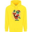 A Christmas Frog Dressed as Santa Claus Childrens Kids Hoodie Yellow