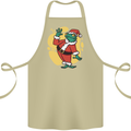 A Christmas Frog Dressed as Santa Claus Cotton Apron 100% Organic Khaki