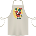 A Christmas Frog Dressed as Santa Claus Cotton Apron 100% Organic Natural