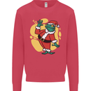 A Christmas Frog Dressed as Santa Claus Kids Sweatshirt Jumper Heliconia