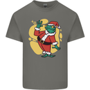 A Christmas Frog Dressed as Santa Claus Kids T-Shirt Childrens Charcoal
