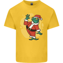 A Christmas Frog Dressed as Santa Claus Kids T-Shirt Childrens Yellow