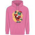 A Christmas Frog Dressed as Santa Claus Mens 80% Cotton Hoodie Azelea